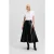 Karl Lagerfeld Faux Leather Croc A Line Skirt Black