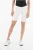 5-pocket denim stretch short met logoknoop in wit