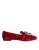 Velvet Loafers met Strass Gesp