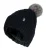 Heat Holders – Pom Pom-muts met boeien voor dames – Zwart