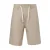 s.Oliver straight bermuda short met linnen beige
