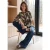 Blouse met lange mouwen, ronde hals en print