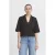 ICHI cropped blazer zwart
