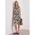 Knielange jurk met ronde hals en print