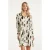 Smashed Lemon Doorknoopjurk met zwart-witte abstracte print |
