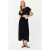 TRENDYOLMİLLA Dames Zwart Effen Midi Sarong Rokken