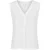 Een moeiteloze mouwloze blouse met V-hals en plooien.