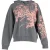 Dries Van Noten Harlee geborduurde jersey hoodie van grijs katoen