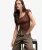 Athletic Essentials Tanktop Slanke Pasvorm Brown