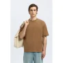 SELECTED HOMME loose fit T-shirt SLHLOOSEOSCAR lichtbruin