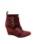 Tabitha Simmons Harley 80 Gesp Wedge Boots in Bordeau Suède