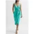 Reiss Esme-linen Dress Aqua