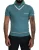 Dolce & Gabbana Blauwe Zijde Polo Top Heren V-hals Heren T-shirt