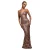 Damesjurk Goddiva Diamante Strap Fish Scale Maxi