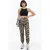 Cargo broek met hoge taille en camouflageprint