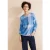 Street One Dames Zacht ruiten shirt in Blauw