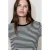 Mango viscose gebreide gestreepte trui – zwart
