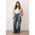 Trendyol Curve Dames Blauw Effen Wijde pijp Hoge taille Grote maten Jeans