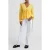 French Connection Crepe Light V Neck Top Buff Yellow