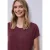 Street One Dames Shirt met overhangende schouders in linnenlook in Rood