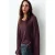 MANGO TEEN semi-transparante cropped blousetop met cut-out – donkerrood