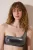 Eénkleurige Gebreide Bandeau Bikini Top