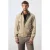 Mango Man katoenen corduroy tussenjas – pastelbruin