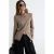 TRENDYOLMİLLA Dames Bruin Effen Lang Regular fit Blazers