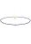 ELLI Ketting  blauw / goud
