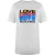 Love Moschino Wit T-shirt Met Groot, Kleurrijk Love-logo