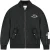 Malelions Women Oversized Label Bomber Jacket | Deep Black