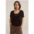 We Fashion Knitted Pullover Dark Brown