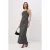 TRENDYOLMİLLA Dames Zwart Stippen Midi Mouwloos Bodycon Jurken