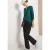 Cecil Dames Shirt met lange mouwen met gespleten hals in Groen