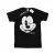 Disney Heren Mickey Mouse Distressed Gezicht T-shirt (Zwart)