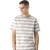 Pretty Green Unisex Volwassenen Streep Paisley Ronde Hals Regular T-shirt (Grijs)