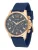 GUESS Analoog horloge ‘Walker’  donkerblauw / rose-goud