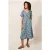 White Stuff Ivy Linen Midi Dress Blue Print