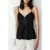 French Connection Strappy Panelled Cami Top Black