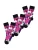 UNABUX Sokken ‘ GRUMBLE IN THE JUNGLE ‘  pink / zwart / wit
