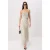TRENDYOLMİLLA Dames Ecru Bloemen Maxi Mouwloos A-lijn Jurken