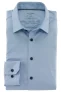OLYMP No. Six 24/Seven Super Slim Jersey shirt lichtblauw, Effen