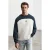 Sweatshirt met colourblock- en paneldesign, ronde hals