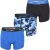 Happy Shorts Heren boxershorts trunks camouflage blauw/zwart 3-pack