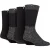 Heren 4-pack Merinowol Wandelsokken | Geribbelde Kabelgebreide Wolmix Bootsokken