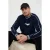 TRENDYOL MAN Heren Donkerblauw Slogan Lang Oversized Sweatshirts