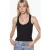V-hals Geribbelde Tanktop