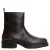 Tommy Jeans leren enkelboots – zwart/warm kaki