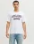 JACK & JONES Shirt  nachtblauw / donkerrood / wit