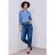 Street One Dames Sweater met kraag in Blauw